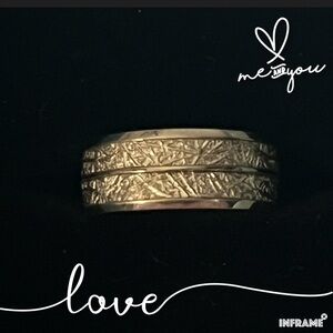 Textured Silver Band Ring